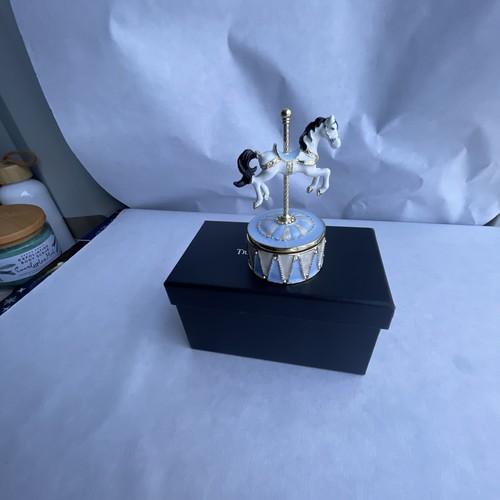 Carousel horse blue trinket - blue,