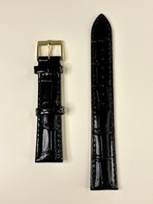 OMEGA Vintage Watch 18mm Leather Strap Gold and Black