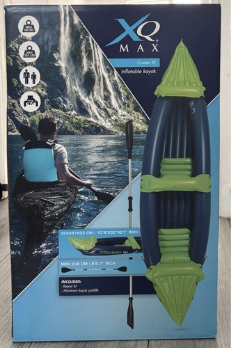 Man inflatable kayak - man, with