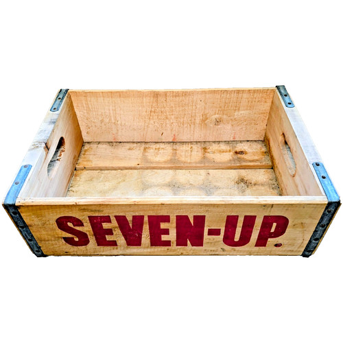 Vintage wooden seven up - seven, 7-up