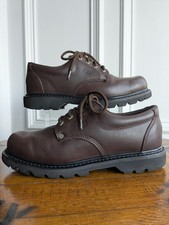 CAT Caterpillar Shoes Brown Leather Chunky Derby Lace-ups Men's Size UK 8 WIDE