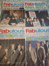 ROLLING STONES on the COVERS : 4 x FABULOUS Magazines 1960s Beatles Kinks Nme