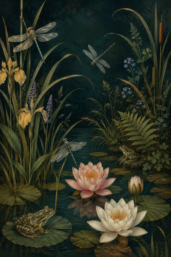 Secret pond nature water - water, lily