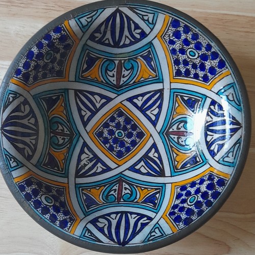 Hand painted moroccan glazed - hand,