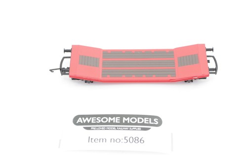 Hornby red lowmac used - red, oo
