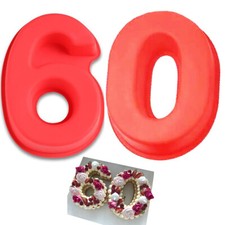 VDL Silicone Number Mould 60 Cake Baking Tin Mould Birthday EXTRA LARGE
