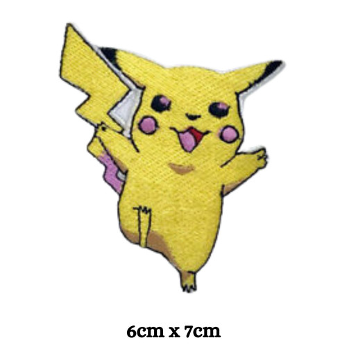 Pikachu embroidered patch iron - pikachu,