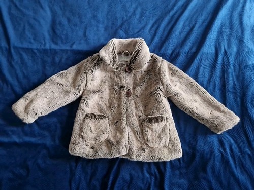 Girls faux fur coat - bhs,, mini