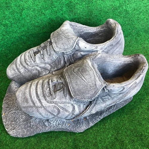 Concrete football boots garden - concrete,