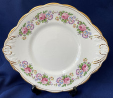 Salisbury Crown China Floral Cake Plate 2729a