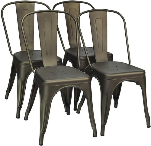 Stackable metal chairs bistro - metal,