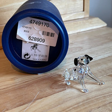 Swarovski Crystal Dalmation Puppy Sitting 628909 Mint Rare Boxed Retired