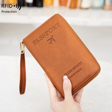 RFID Passport Holder & Travel Wallet Multi-Function Case Men Women Card Slots