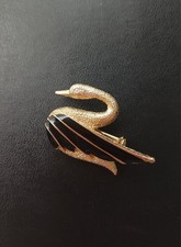 Vintage Swan Black Enamel