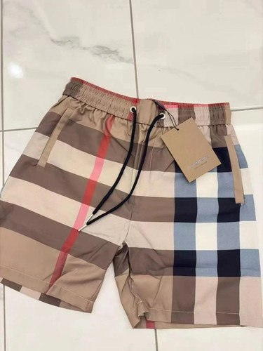 Beige checkered shorts men - checkered,