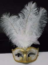 LADIES WHITE & GOLD VENETIAN