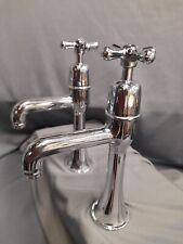 CHROME PILLAR TAPS BELFAST KITCHEN SINK TAPS, NEW OLD STOCK