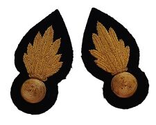 Grenade Collar Badges Hand Embroidered British Army Insignia on Felt 1 Pair