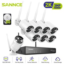 SANNCE 3MP Two-Way Audio Wireless CCTV System WiFi IP Camera 5MP 10CH Video NVR