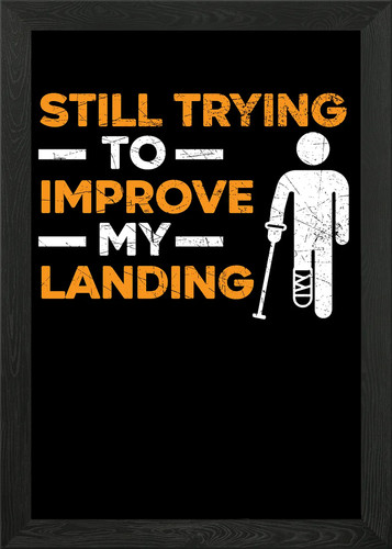 Broken leg framed - wall, art