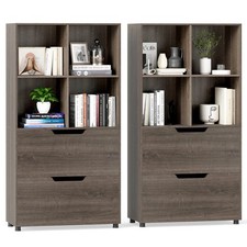 2PCS 4-Cube Bookcase w/2