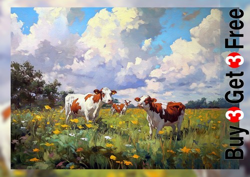 Countryside cows meadow - cows,