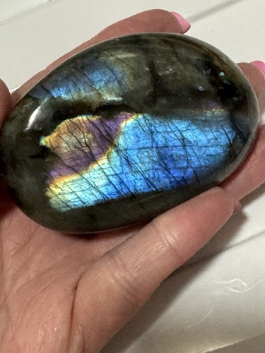 Large labradorite palm - labradorite,