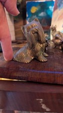 +1This is a vintage brass Yorkshire Terrier dog figurine. I