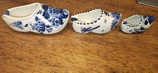  Vintage Delft Porcelain Clogs