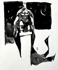 Batman Original Art Huge 14x20