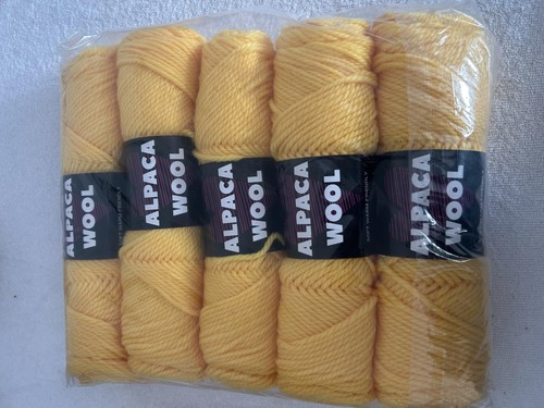 Alpaca wool chunky yarn yellow - chunky,