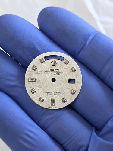 Custom meteorite diamond dial - meteorite,