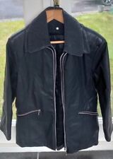 Vintage 1980s Betty Barclay Black Faux Leather Jacket - UK 12