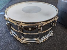 Ludwig LM402 snare drum 14" x 6.5" with hard case, 2009 With Centenary Badge