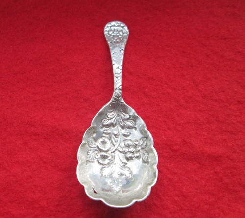 Silver floral design - silver, caddy