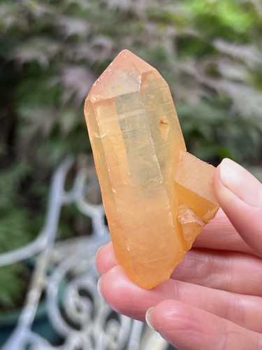 Tangerine lemurian seed quartz - lemurian,