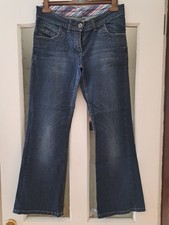 Womens Fat Face Blue Jeans Straight Leg Bombora Size 8 L30