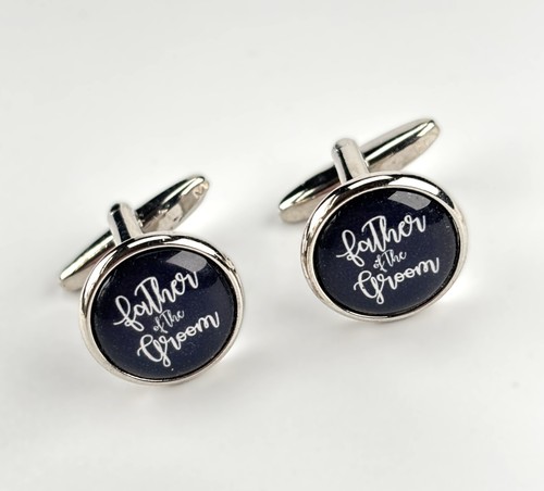 Silver tone cufflinks - silver,