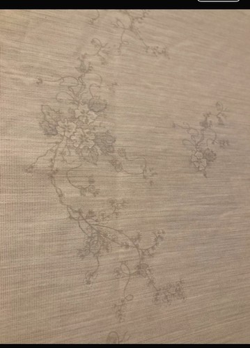 Vintage white linen tablecloth
