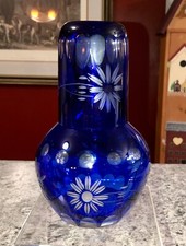 Vintage bohemian glass - vintage, cobalt