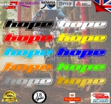 HOPE STICKERS x2 MTB BMX Cycling Decals Wheels FORKS Helmet Bike Frame
