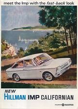 Hillman Imp Californian Original UK Sales Brochure Pub. No. 1501/H circa 1967