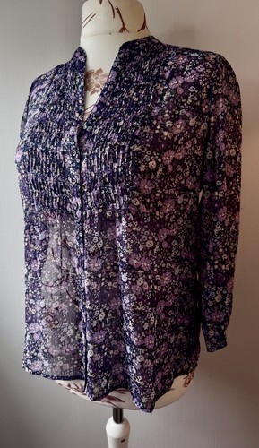 Pretty purple floral sheer - floral,