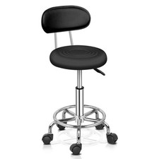 PU Leather Swivel Adjust Salon Stool Backrest Spa Tattoo Manicure Lift Chair