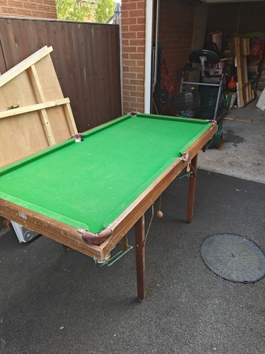 Folding mahogany snooker table - folding,