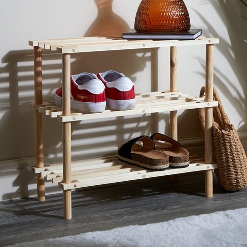 Tier wooden shoe rack - 3,