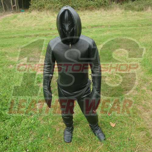 Padded leather catsuit body - catsuit,