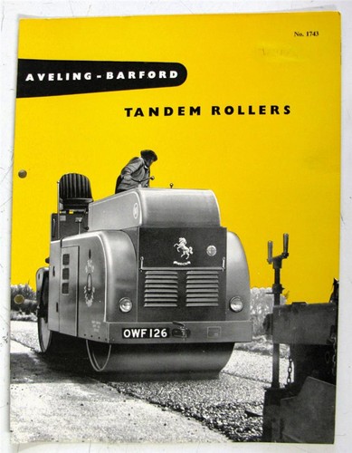 Aveling barford tandem rollers - aveling,