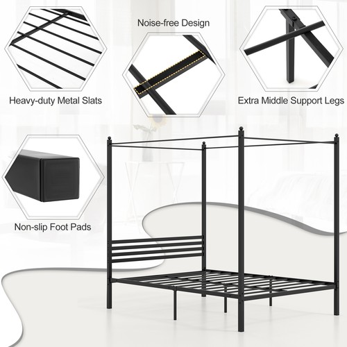 Double size canopy bed frame - canopy,