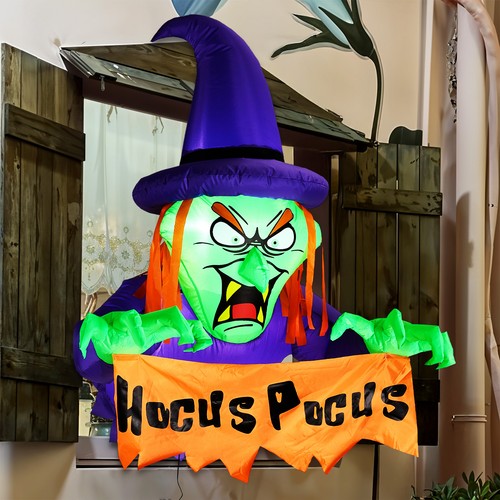 Halloween inflatable witch - halloween,